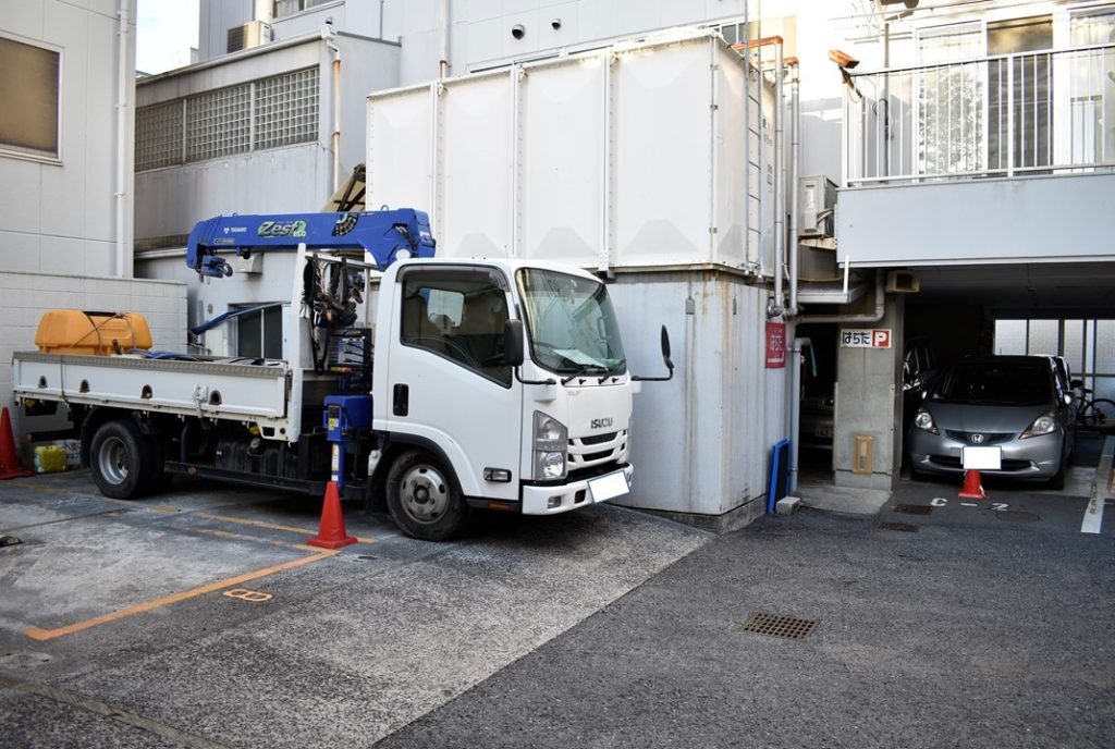 工事関係で長期滞在 4tユニック付きトラック駐車可能で満足 ビジネス旅館はらだ