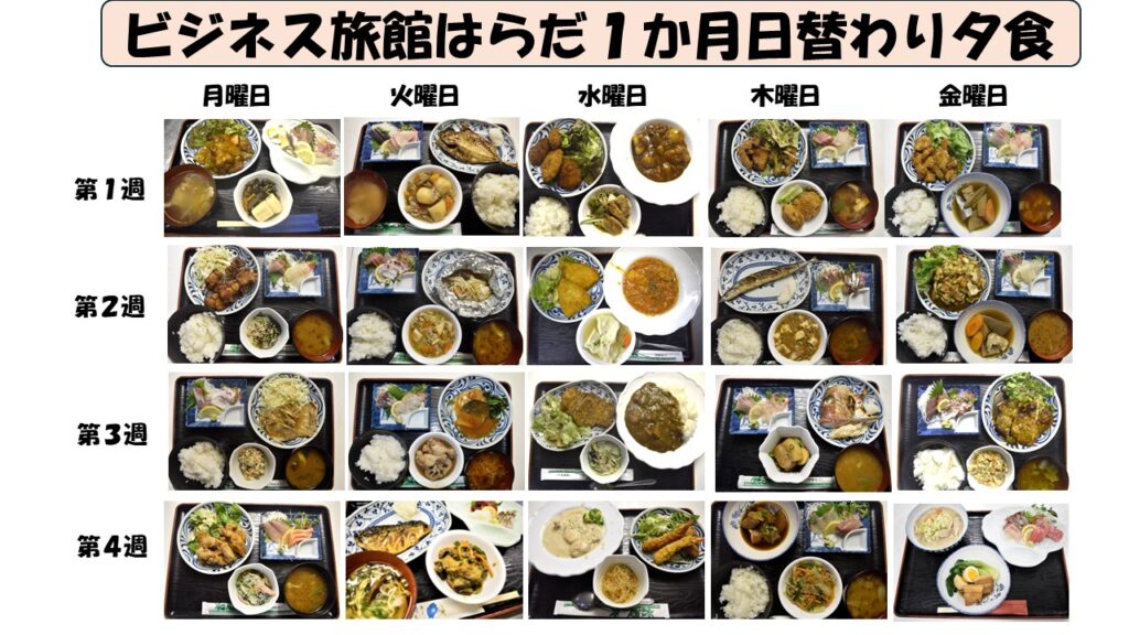 夕食一覧