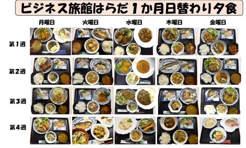 夕食一覧