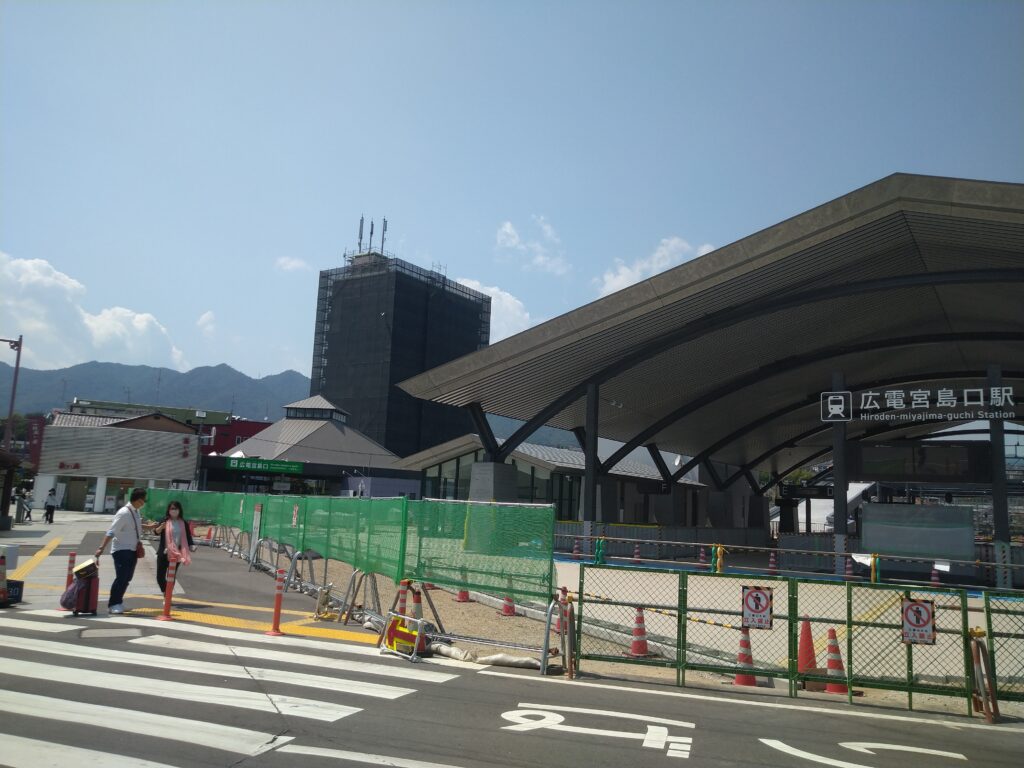 宮島口　駐車場　工事